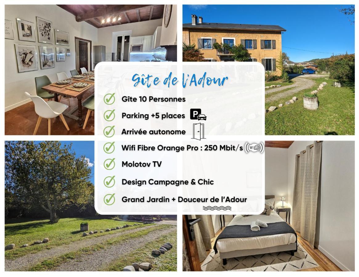 Gite De L'Adour, Renove & Chic, Parking Gerde Exterior photo